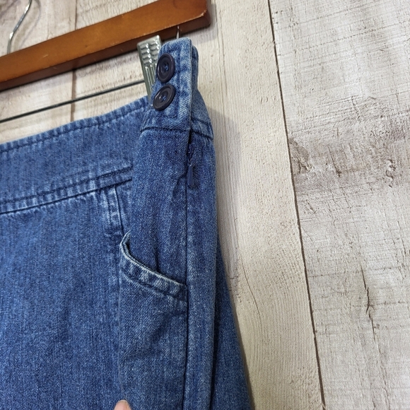 Vintage Pendleton Blue Midi A-Line Jean Skirt. Size 16 - Picture 5 of 11